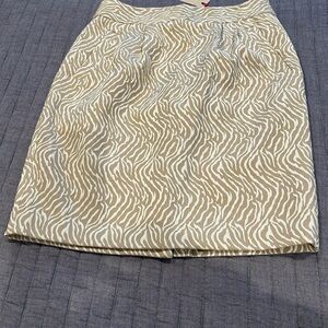 Stylish Tan Zebra Print Skirt Banana Republic Heritage collection